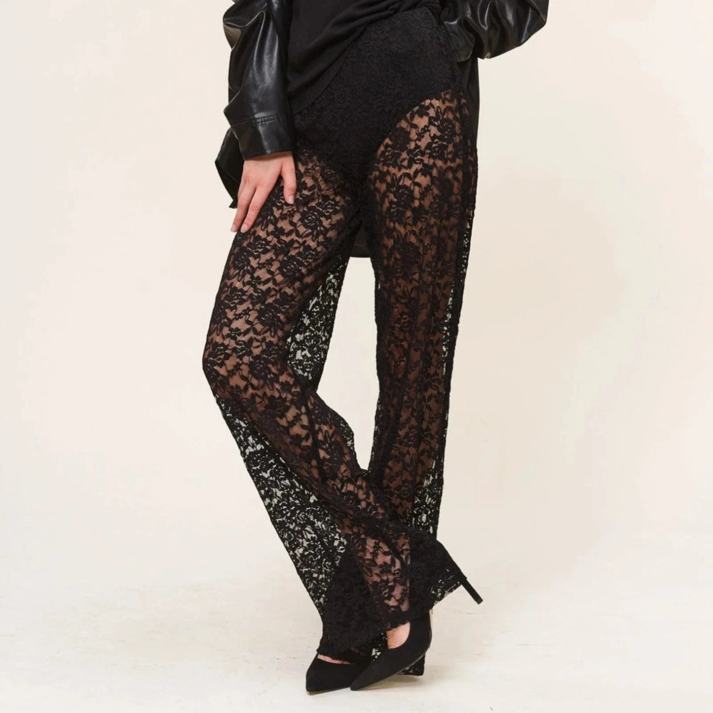 Black Lace Pants