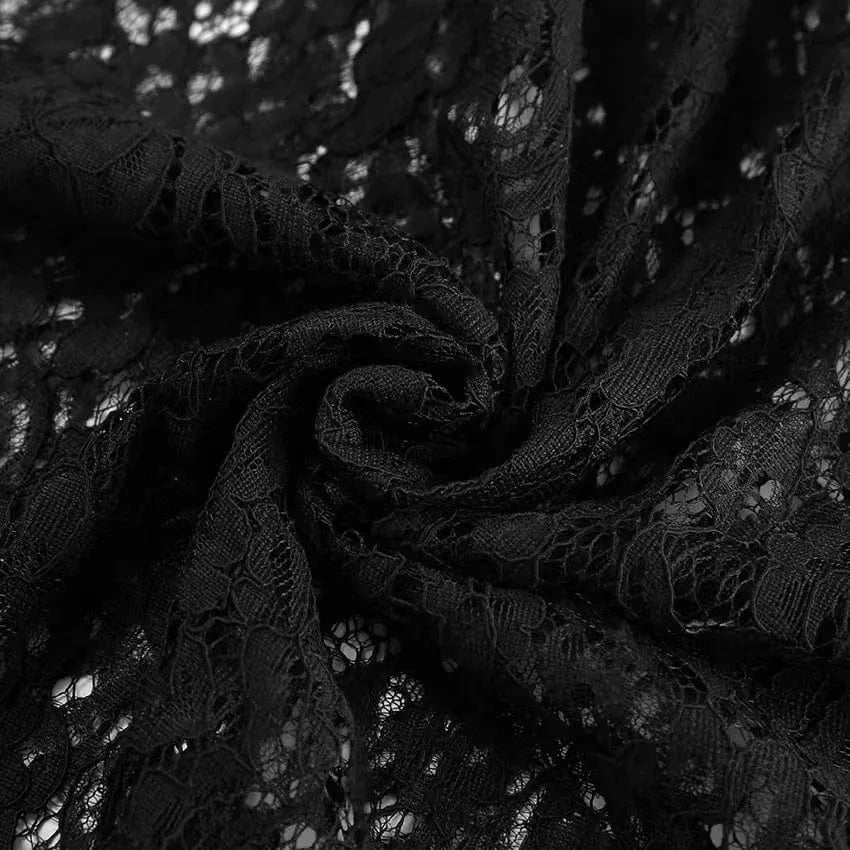 Long Lace Black Skirt