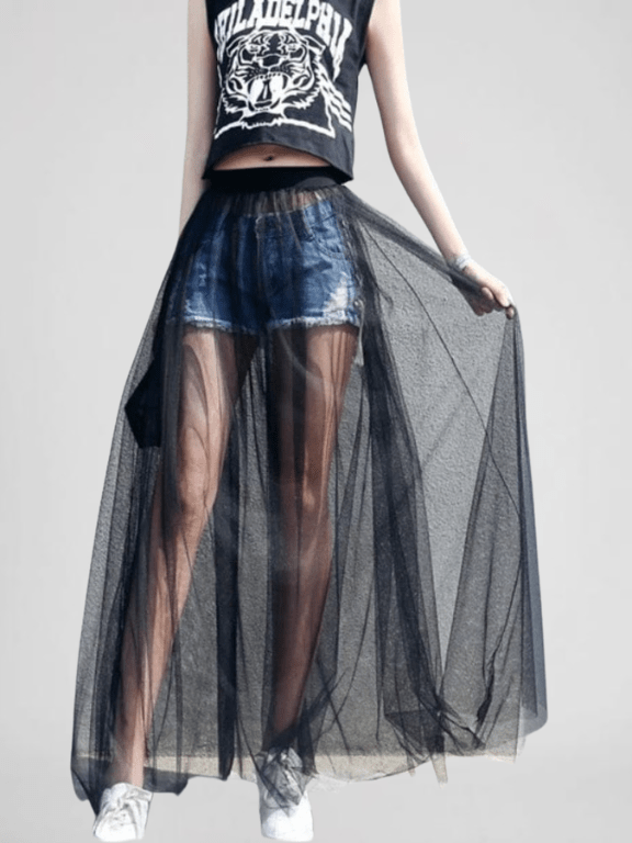 Long Sheer Skirt
