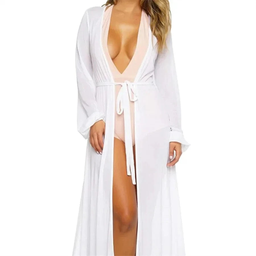 Sheer Mesh Cover Up Dress